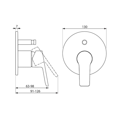 Diverter Mixer Tapware | Matte Black | Hansa Twist